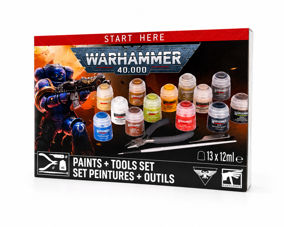 Warhammer 40K Paints + Tools Set (11th Edition)