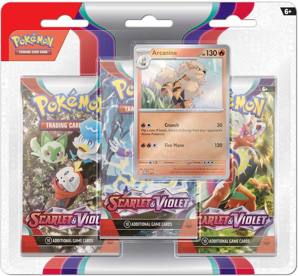 Scarlet & Violet Base - 3 Pack Blister (Random Art Variant)